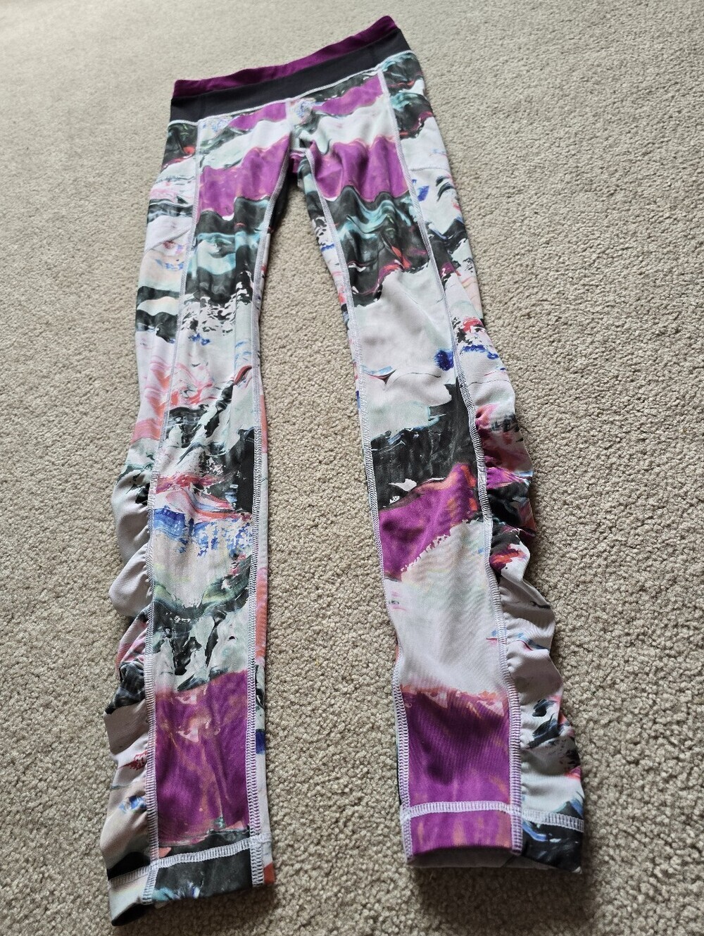 Lululemon Women’s Leggings Speed Tight III Pigment Wave Multicolor Size 4 - Picture 2 of 9